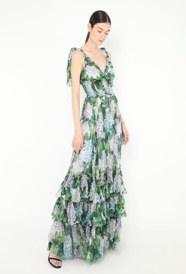 Dolce & Gabbana 2017 Ortensia Ruffled Chiffon Gown - 2