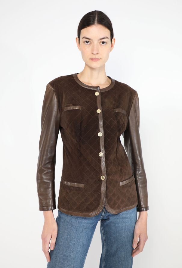 Chanel COLLECTOR F/W 1988 Quilted Suede Jacket - 4 Chanel COLLECTOR F/W 1988 Quilted Suede Jacket - 4