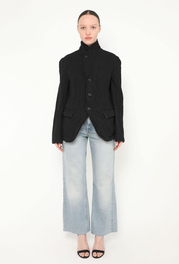 Comme des Garçons 2004 Crinkled Flared Blazer - 3