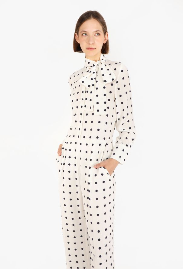 Valentino Polka Dot Lavallière Jumpsuit, 2023 - 2