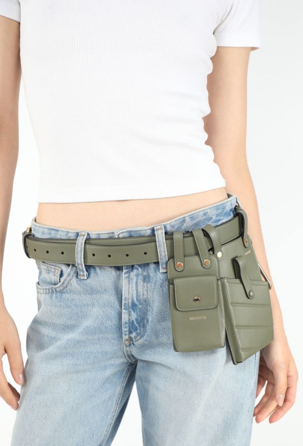 Fendi S/S 2019 Khaki Utility Belt - 4