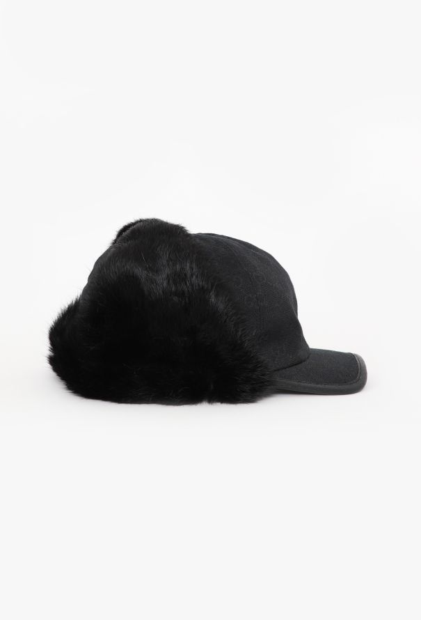 Gucci Rabbit Fur Monogram Cap - 4
