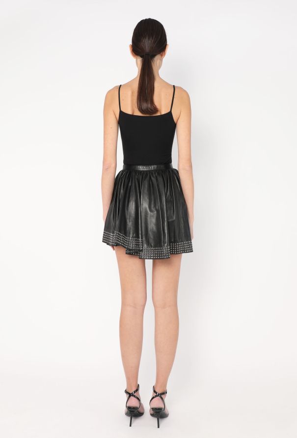 Alaïa Leather Eyelet Stud Skirt, S/S 2014 - 5