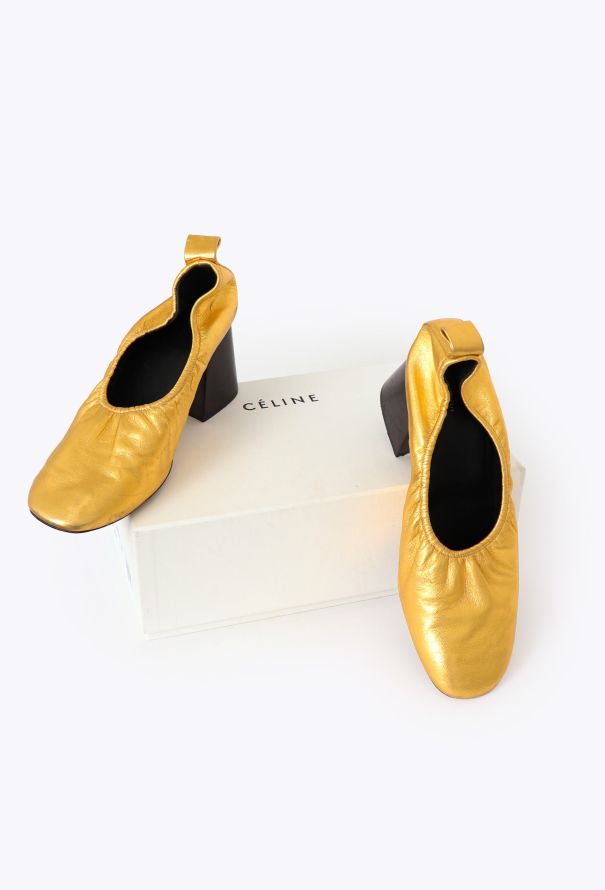 Céline S/S 2015 Metallic Ballerina Pumps - 6