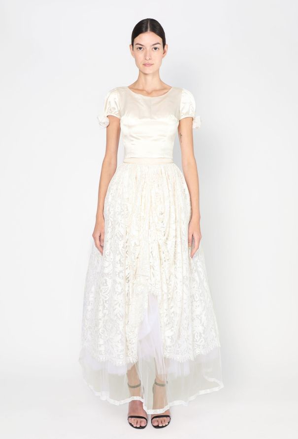 Dolce & Gabbana STUNNING Vintage Silk Lace Bridal Dress - 3