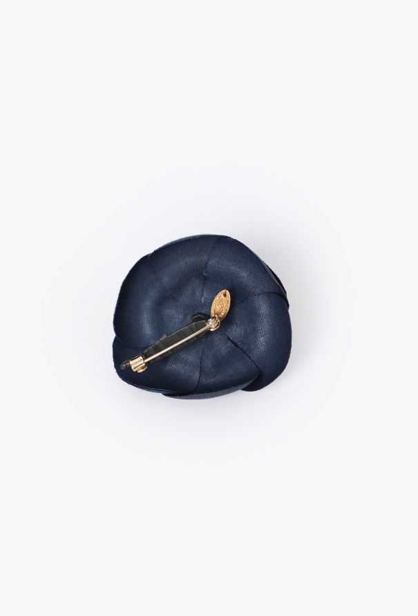 Chanel Navy Camélia Brooch - 3
