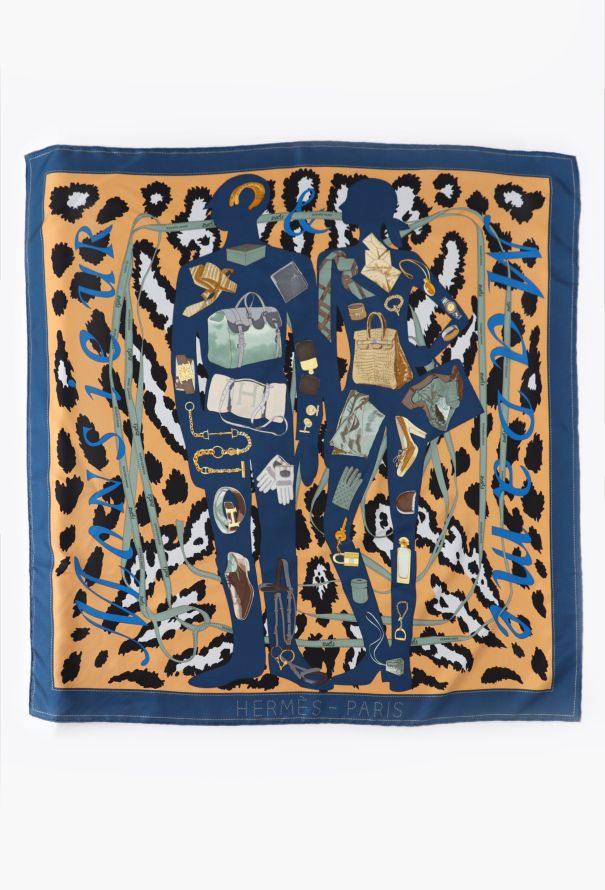 Hermès 'Madame Monsieur' 90cm Silk Carré - 1