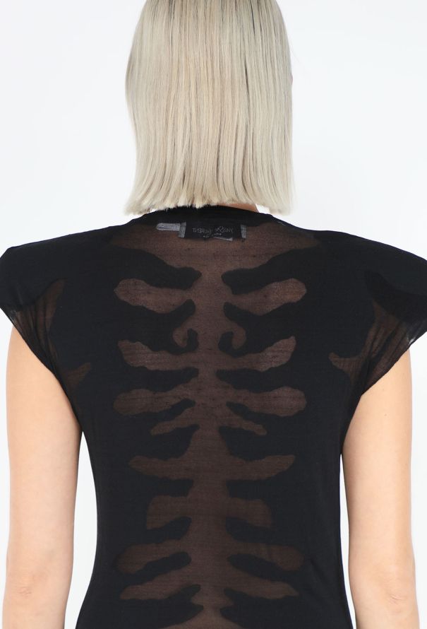 Saint Laurent Rare S/S 2003 Skeletal Mesh Dress - 6