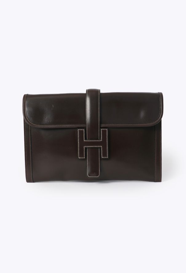 Hermès Vintage '70s Chocolat Box Jige Clutch - 1