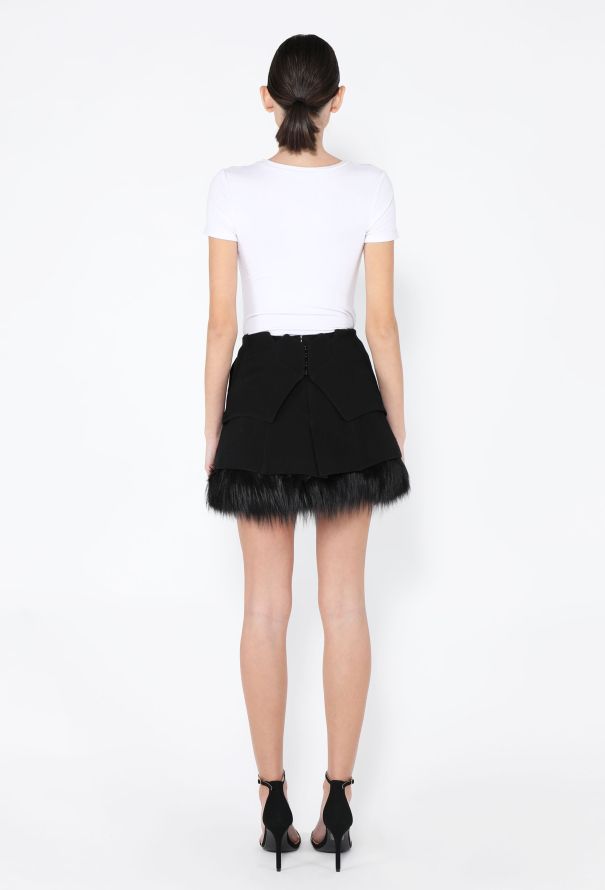 Proenza Schouler F/W 2010 Fox Fur Trim Mini Skirt - 5