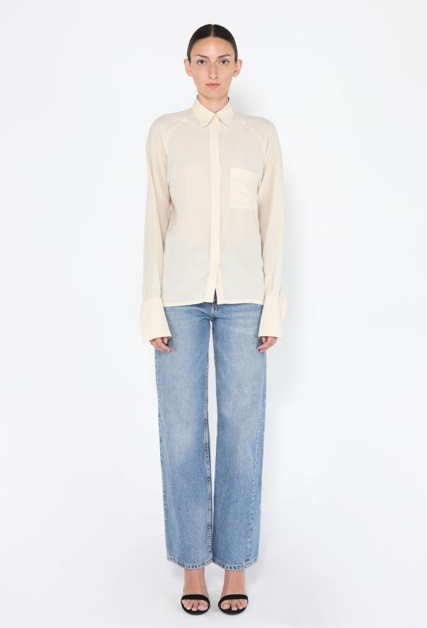 Chanel Classic Silk Button Down Blouse - 5