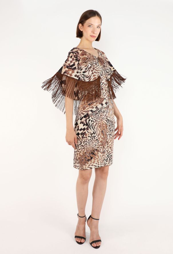 Roberto Cavalli Slip Dress & Fringe Bolero Set, 2003 - 5