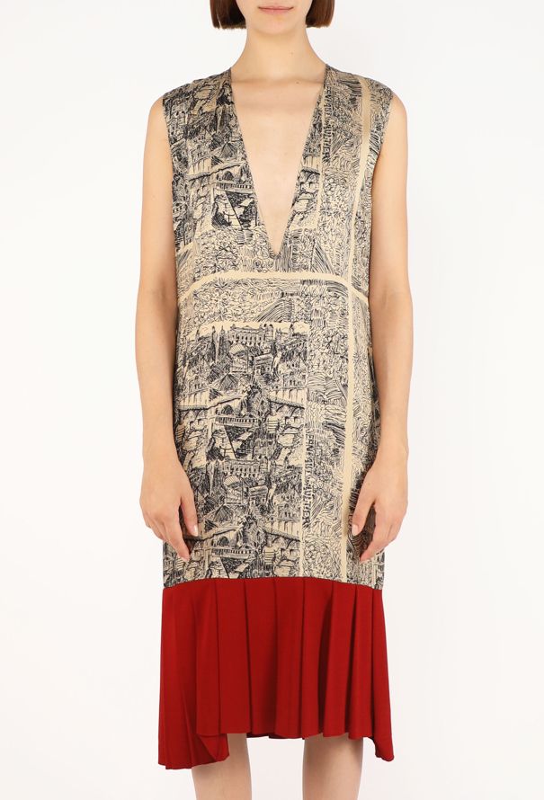 Jean Paul Gaultier City Print Silk Dress, 2005 - 2