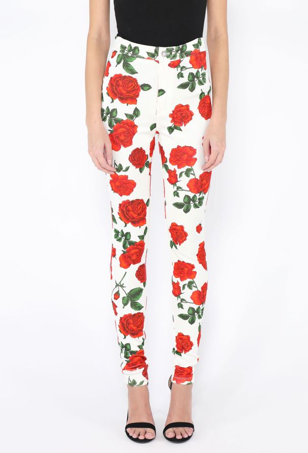 Saint Laurent S/S 2022 Floral Stretch Leggings - 3