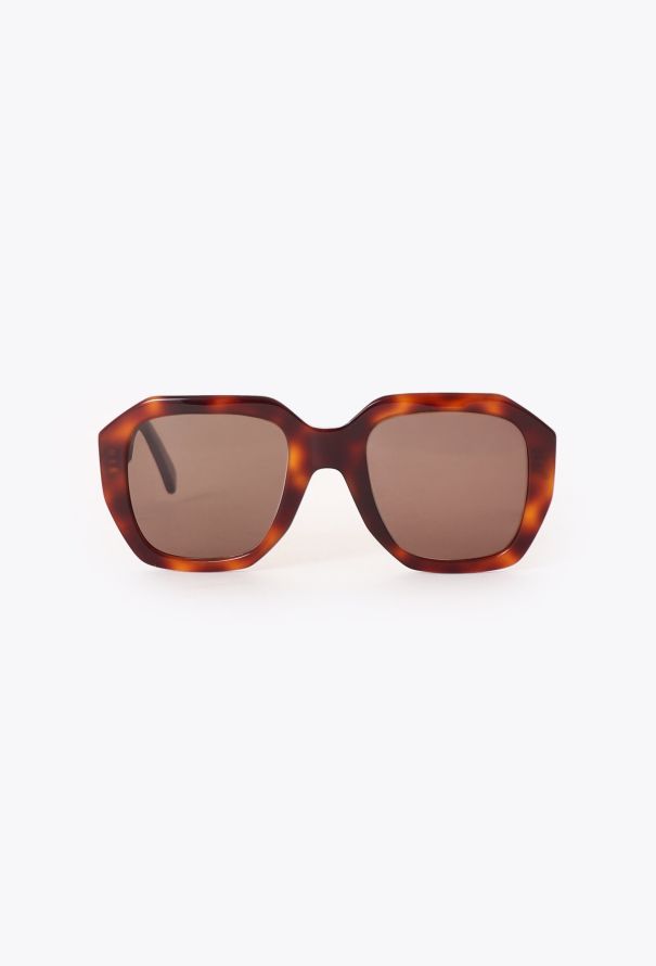 Céline Sculpted Tortoiseshell Sunglasses - 1