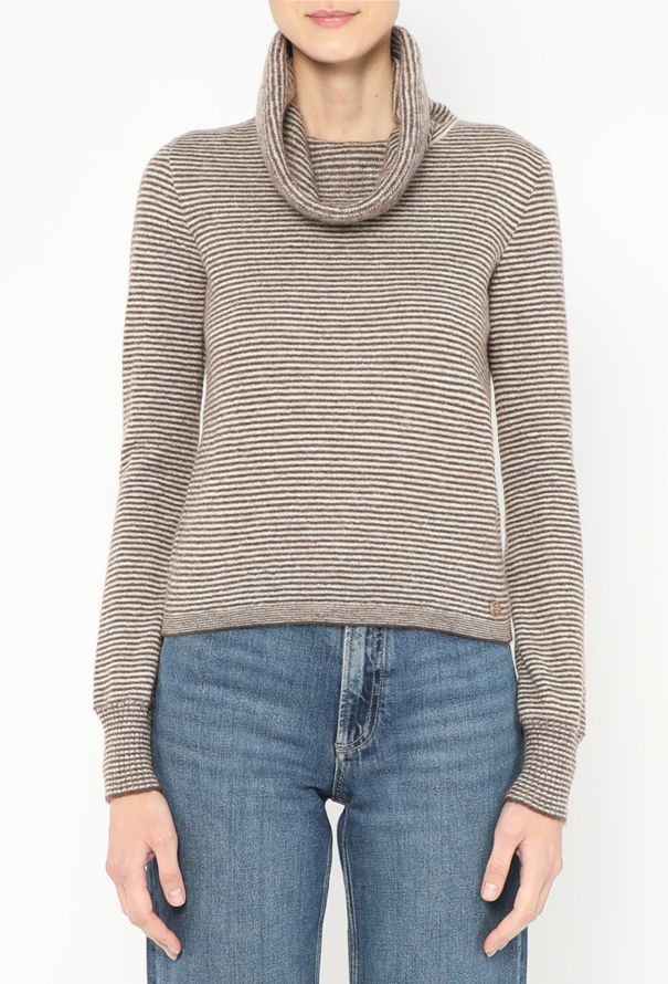 Chanel F/W 2015 Striped Mohair Turtleneck - 1