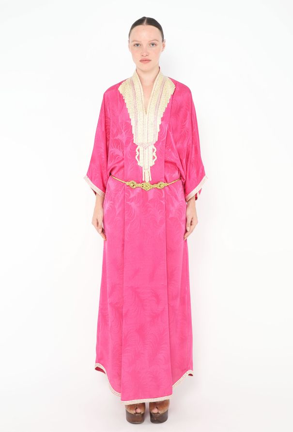 World Treasures Authentic Belted Jacquard Kaftan - 1