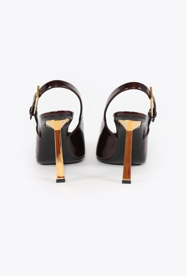 Saint Laurent F/W 2023 Burgundy Lee Pumps - 5