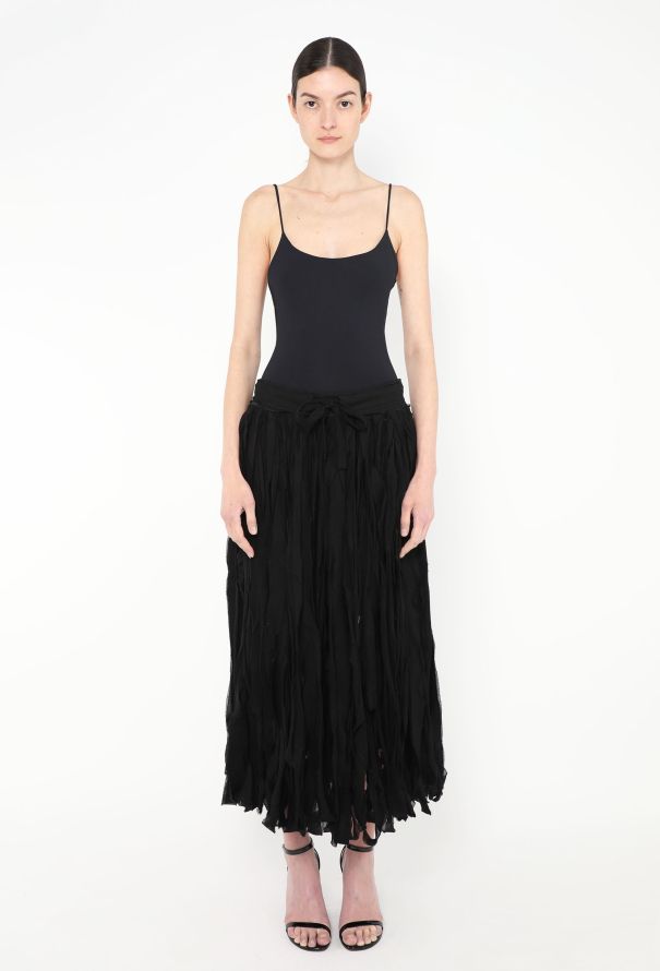 Yohji Yamamoto Distressed Fringe Skirt - 2 Yohji Yamamoto Distressed Fringe Skirt - 2