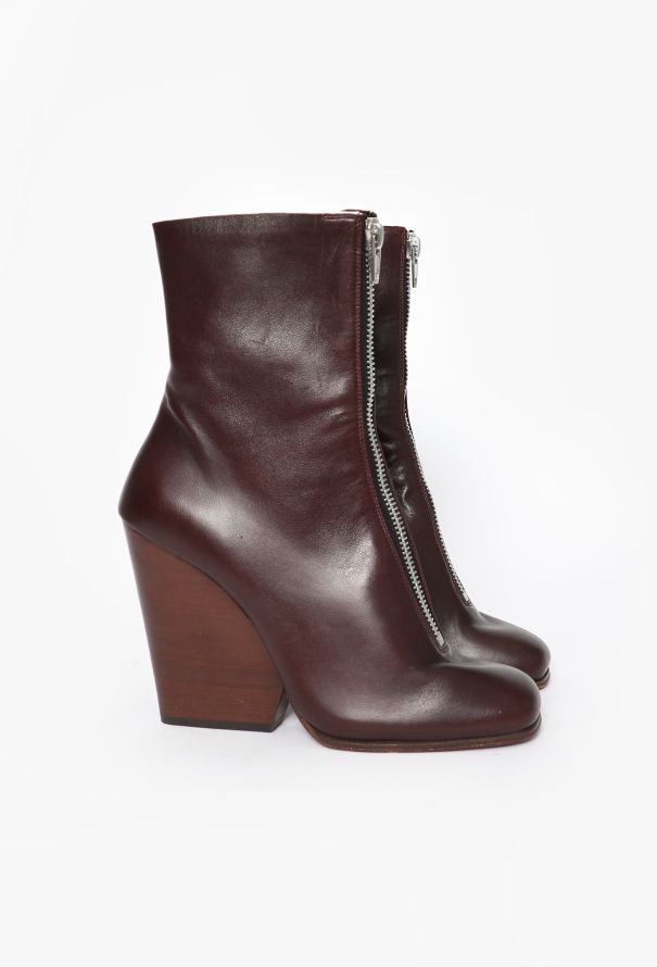 Céline F/W 2012 Nappa Zip Boots Bordeaux - 4