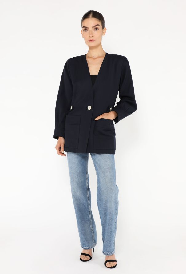 Saint Laurent Vintage Tailored Wool Blazer - 2