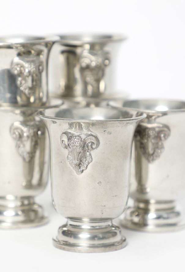 Dior 1960s Gabriella Crespi Ram Shot Glasses - 6