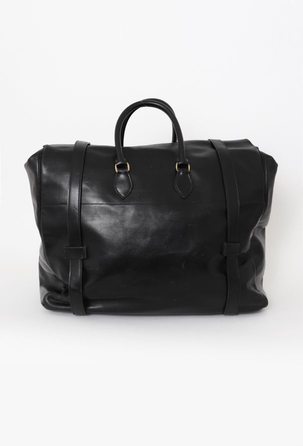Hermès 1960s Black Calfskin Drag Travel Bag - 3 Hermès 1960s Black Calfskin Drag Travel Bag - 3