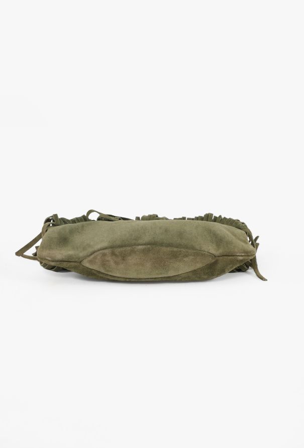 Valentino Suede Scarab Kiss-Lock Fringe Bag, S/S 2003 - 7