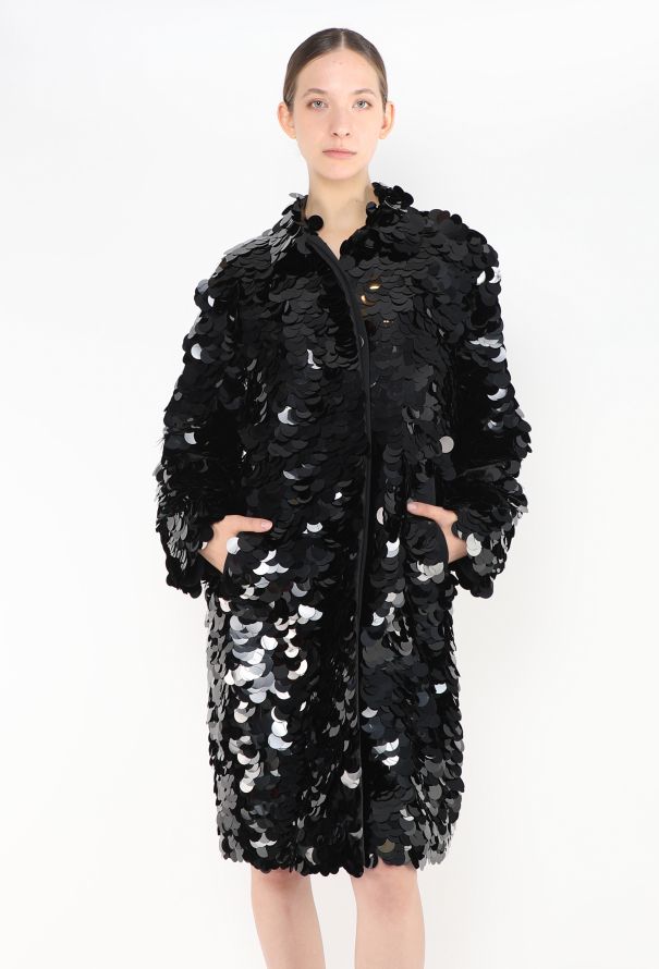 Prada S/S 2016 Oversized Paillette Coat - 5