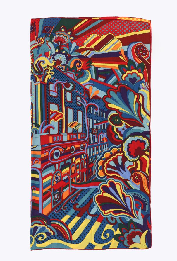 Hermès 2019 'Faubourg Rainbow' Cashmere 140cm Shawl - 1
