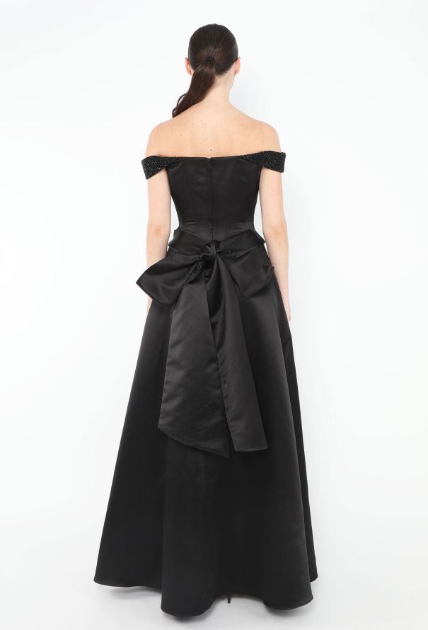 Saint Laurent STUNNING Off-Shoulder Charmeuse Gown - 5