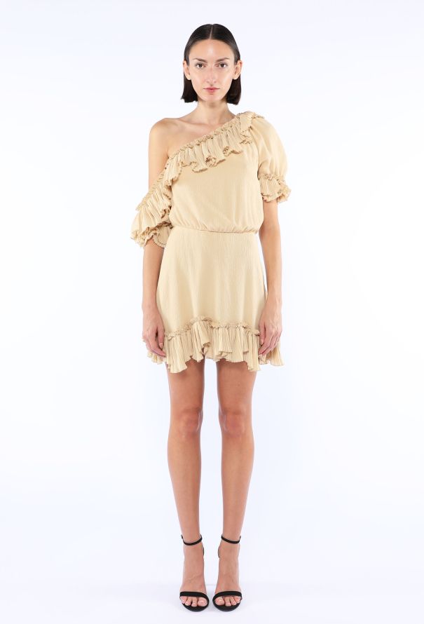 Saint Laurent Silk Muslin Ruffled Dress, 2025 - 1