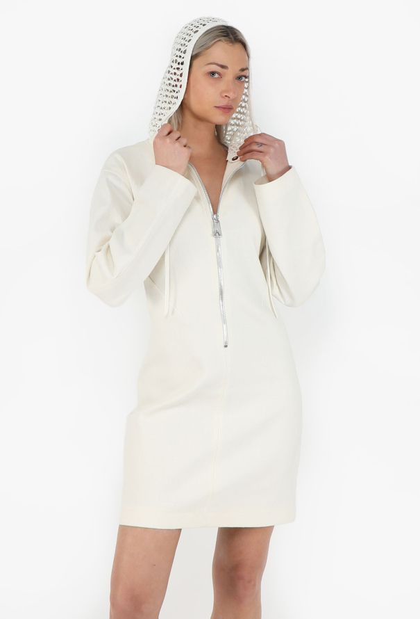 Bottega Veneta S/S 2021 Linen Crochet Hood Dress - 3