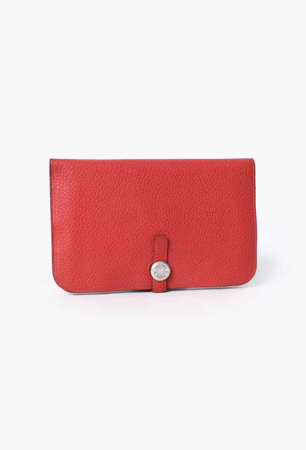 Hermès Red Taurillon Clémence Dogon GM Wallet - 2