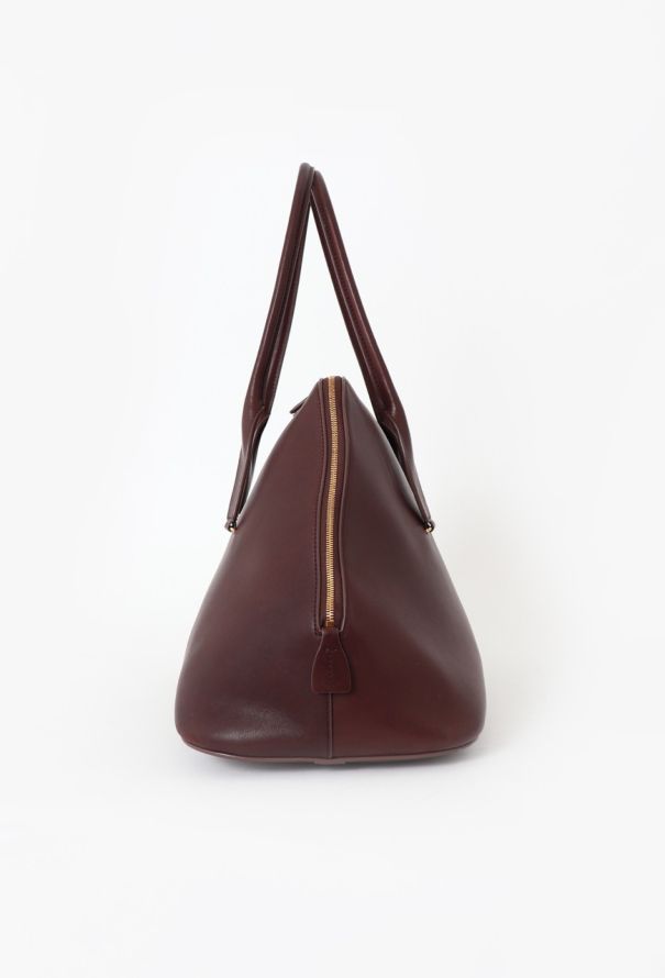 The Row Burgundy Large Devon Bag - 4