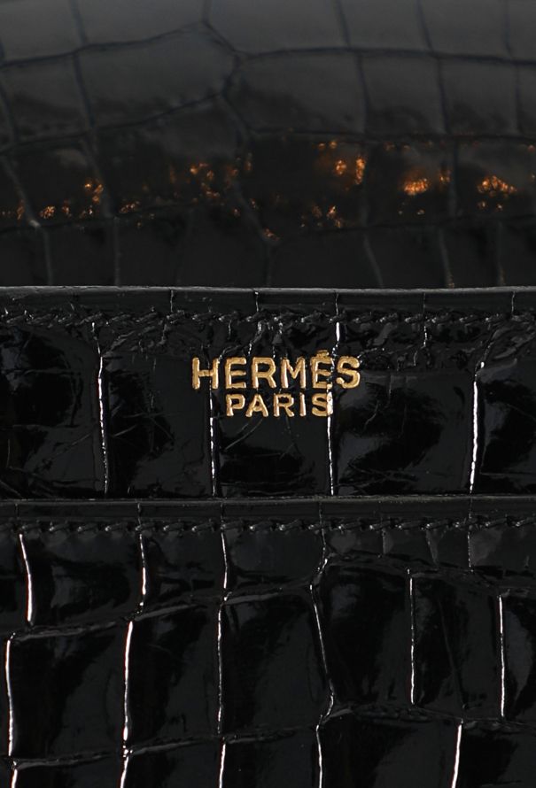 Hermès Vintage Black Porosus Cordelière Bag - 11
