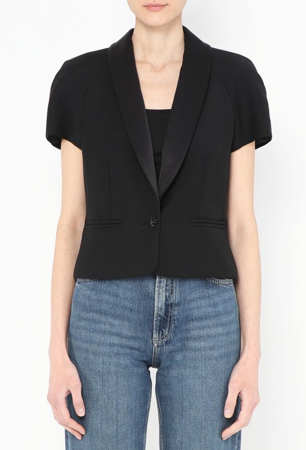 Chanel F/W 2008 Cap-Sleeve Smoking Blazer - 1