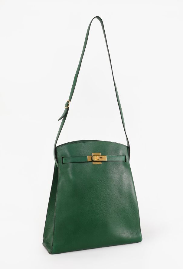 Hermès Vert Bengale Courchevel Kelly Sport GM, 1988 - 5