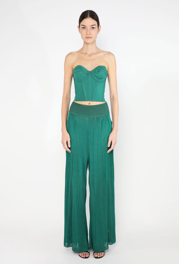 Alaïa 1990 Emerald Corset Top - 3