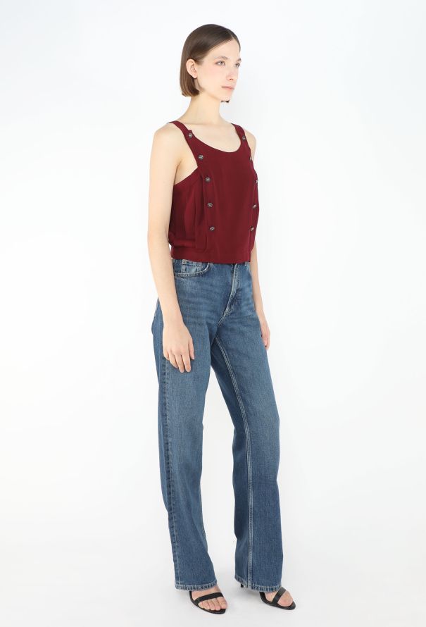 Chanel 2008 Pleated Silk Cropped Top - 4