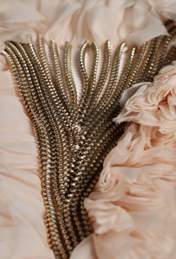 Givenchy S/S 2011 Ruffled Zipper Chiffon Gown - 10