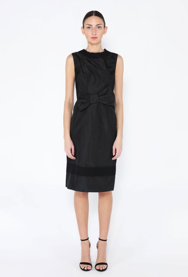 Prada 2007 Ruched Bow Cocktail Dress - 1