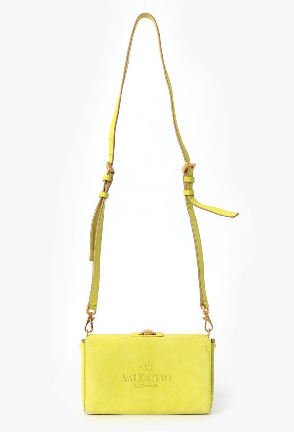 Valentino Yellow Suede Clutch - 2 Valentino Yellow Suede Clutch - 2