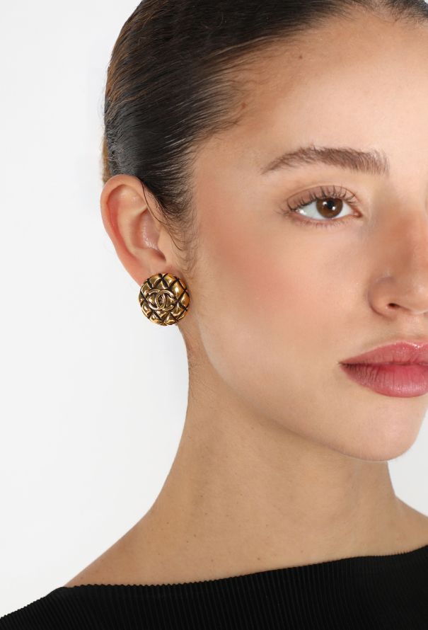 Chanel Quilted 'CC' Clip-On Earring, 1992 - 1