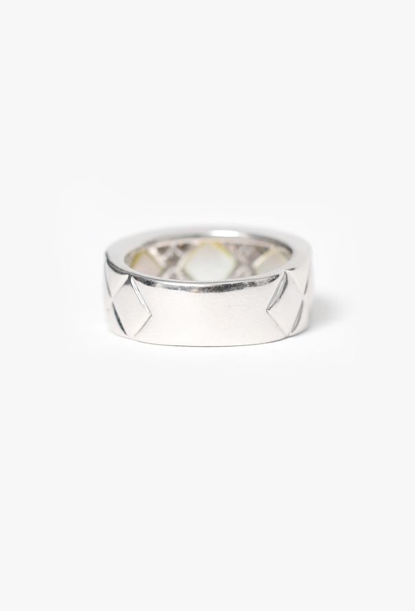 Vintage Fine Jewelry Mathon 18k Gold, Mother of Pearl & Diamond Ring - 3