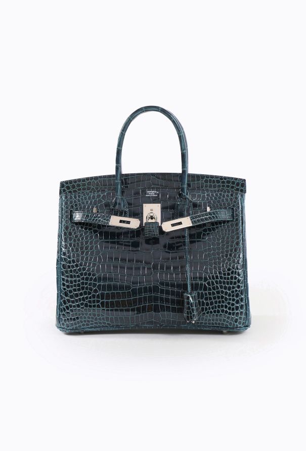 Hermès Exceptional  Vert Rousseau Porosus Birkin 30 - 2