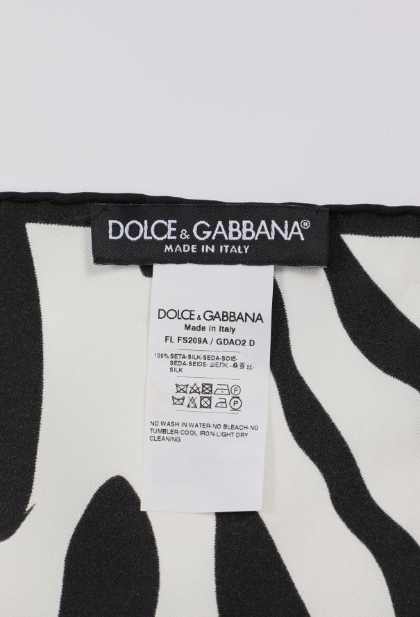 Dolce & Gabbana Zebra Print Silk Twill Scarf, 2022 - 6