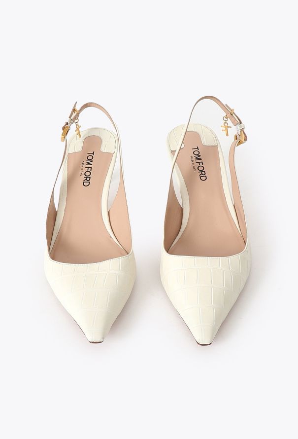 Tom Ford 2023 Angelina Embossed Slingbacks - 3