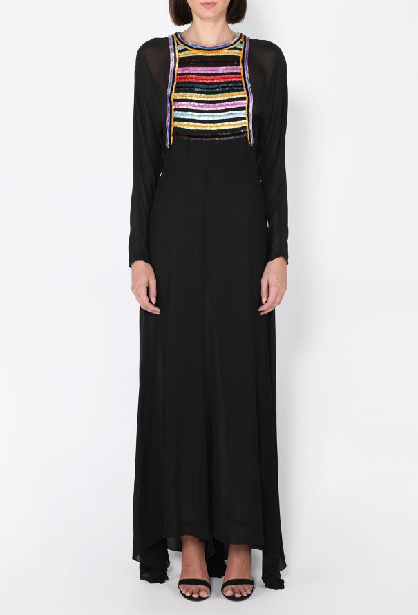Chloé Sequined Silk Evening Dress, 1980s - 4