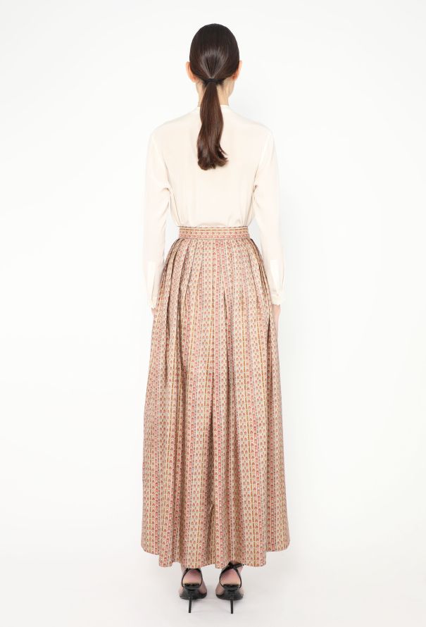 Saint Laurent S/S 1978 Pleated Floral Skirt - 5 Saint Laurent S/S 1978 Pleated Floral Skirt - 5